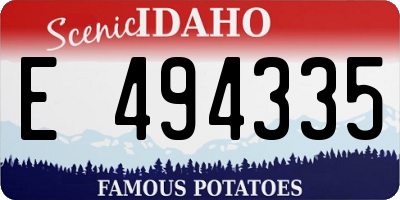 ID license plate E494335