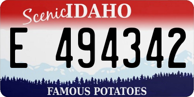 ID license plate E494342