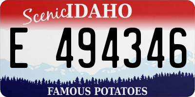 ID license plate E494346