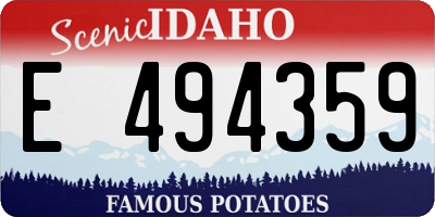 ID license plate E494359