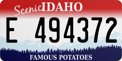 ID license plate E494372