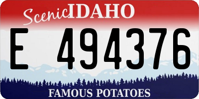 ID license plate E494376