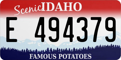 ID license plate E494379