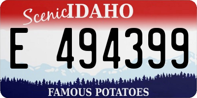 ID license plate E494399