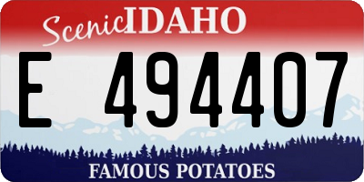 ID license plate E494407