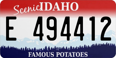 ID license plate E494412