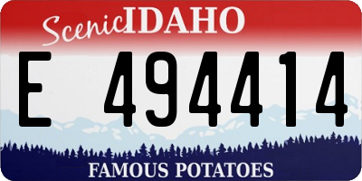 ID license plate E494414