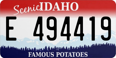 ID license plate E494419