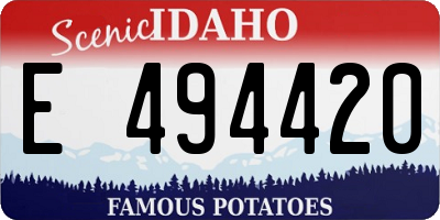 ID license plate E494420