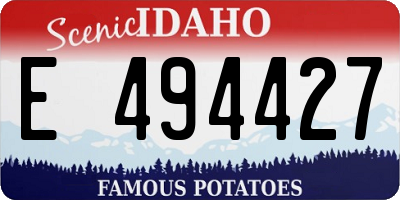 ID license plate E494427