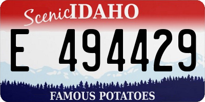 ID license plate E494429