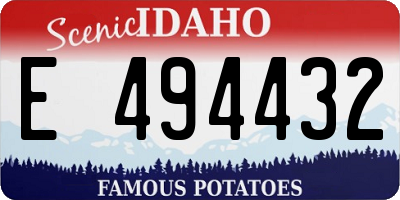 ID license plate E494432