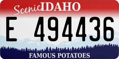 ID license plate E494436