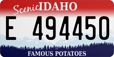 ID license plate E494450