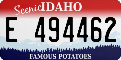 ID license plate E494462