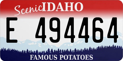 ID license plate E494464