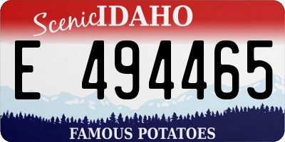 ID license plate E494465