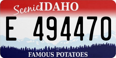 ID license plate E494470