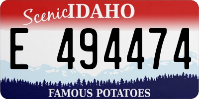ID license plate E494474