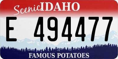 ID license plate E494477