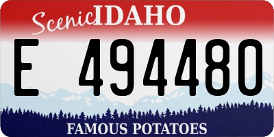 ID license plate E494480