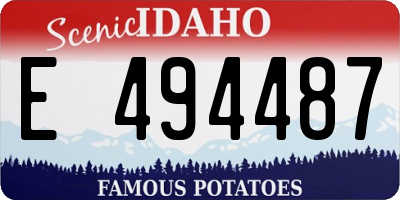 ID license plate E494487