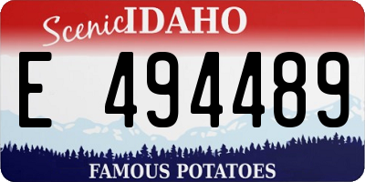 ID license plate E494489