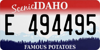 ID license plate E494495