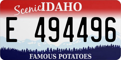ID license plate E494496