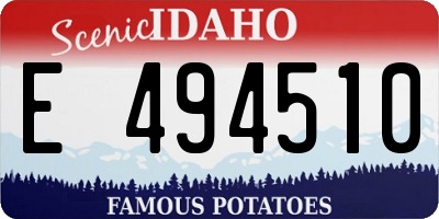 ID license plate E494510