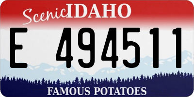 ID license plate E494511