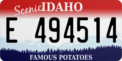 ID license plate E494514