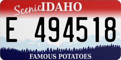ID license plate E494518