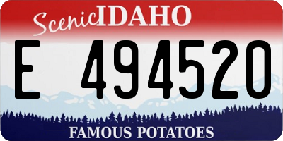 ID license plate E494520