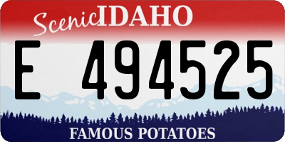 ID license plate E494525