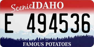 ID license plate E494536
