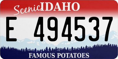ID license plate E494537