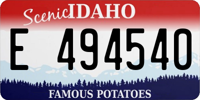 ID license plate E494540