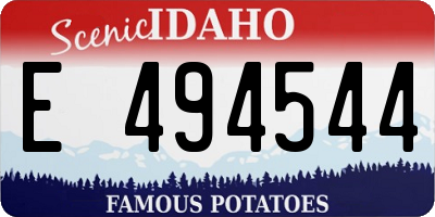 ID license plate E494544
