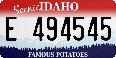 ID license plate E494545