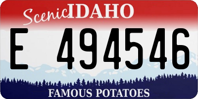 ID license plate E494546