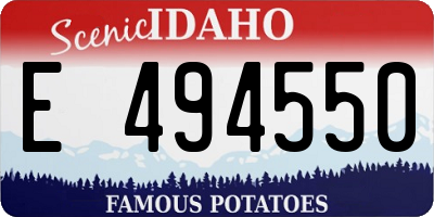 ID license plate E494550