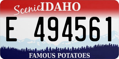 ID license plate E494561