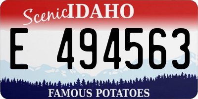 ID license plate E494563