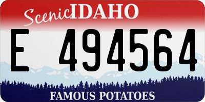 ID license plate E494564