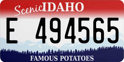 ID license plate E494565