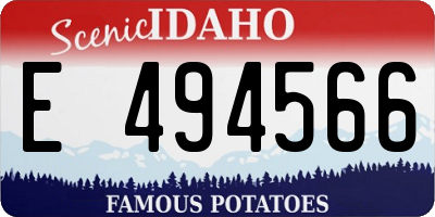 ID license plate E494566