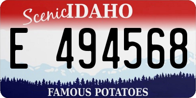 ID license plate E494568