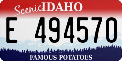 ID license plate E494570