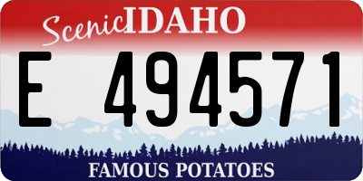 ID license plate E494571
